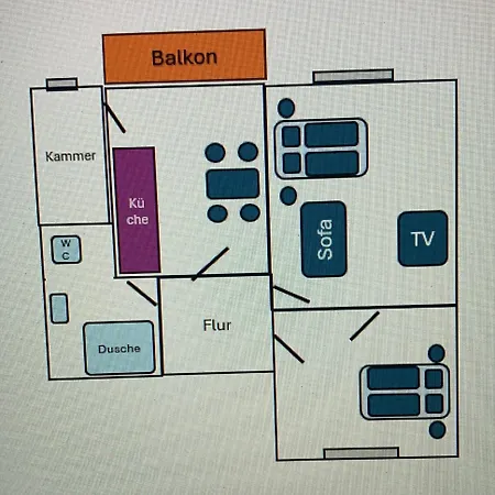 דירה Erdgeschoss-wohnung Mit 2 Schlafzimmern, Balkon Und Parkplatz